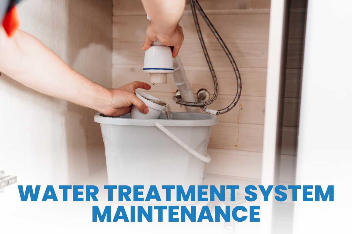 Expert maintaining water treatment system