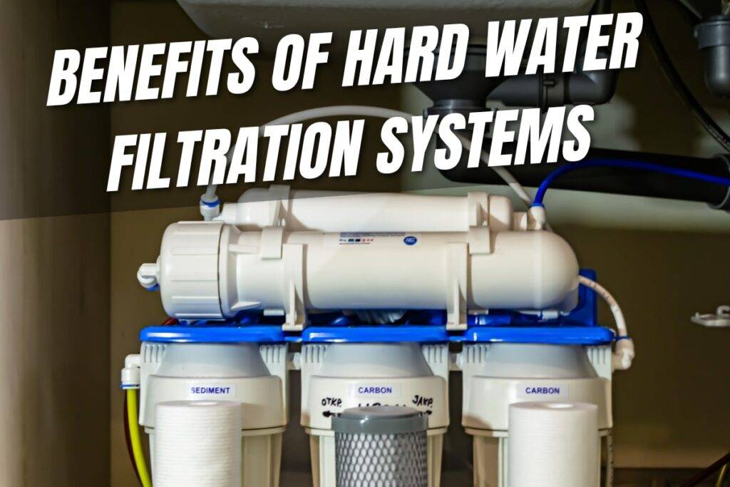 A filtration system filtering hard water