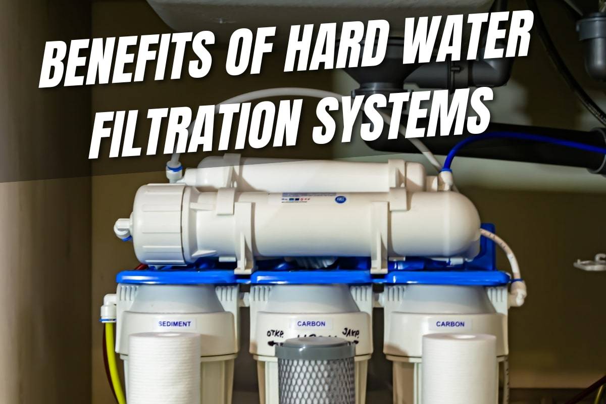 A filtration system filtering hard water