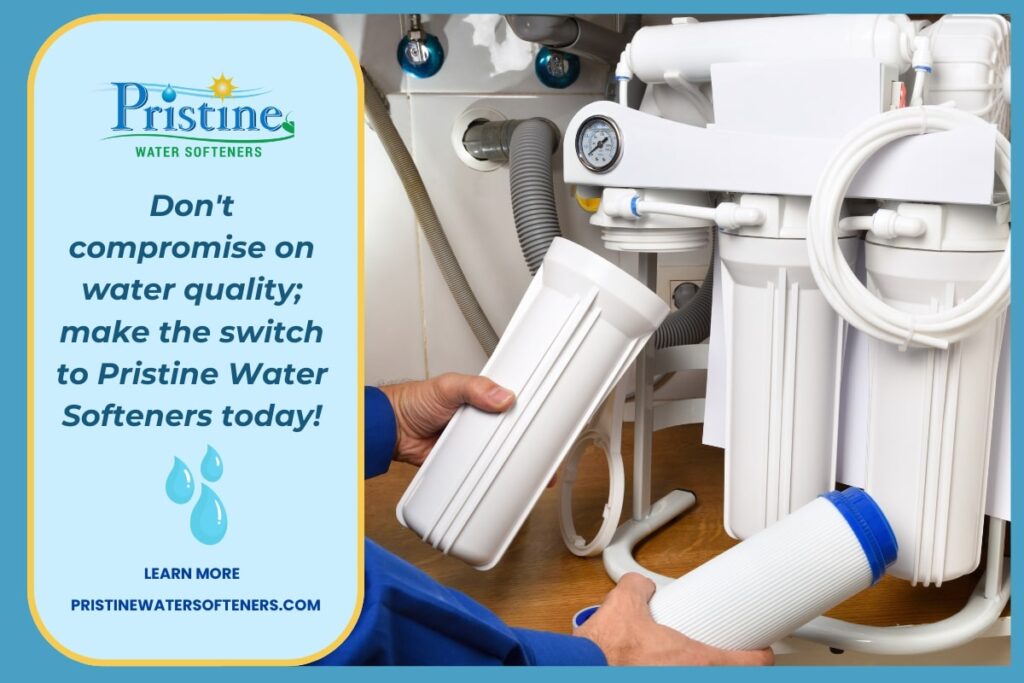 Professional RO system installation under the sink by Pristine Water Softeners